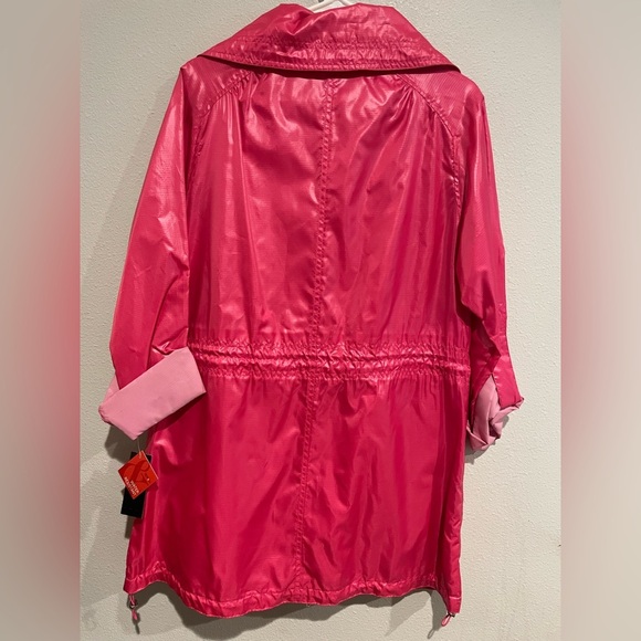 NWT Style & Co Hot Pink Water Resistant Lightweight Jacket. Size Large - Picture 6 of 6